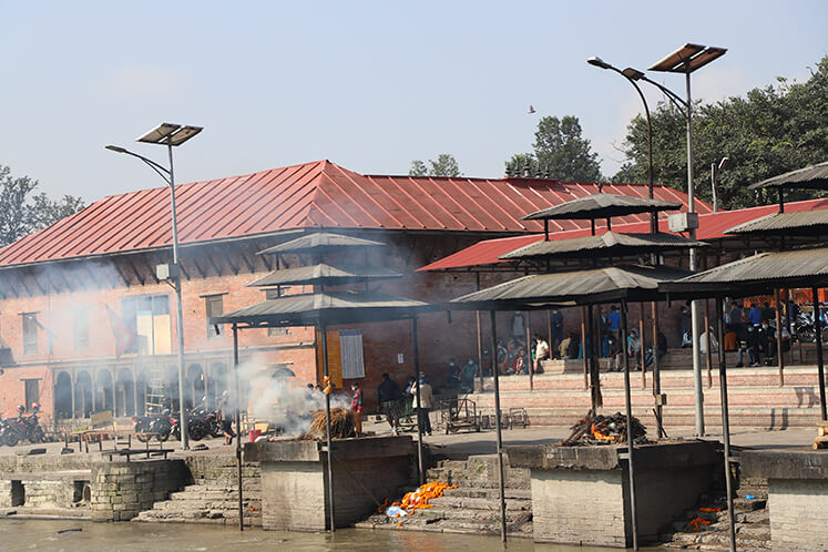 ネパールの火葬場